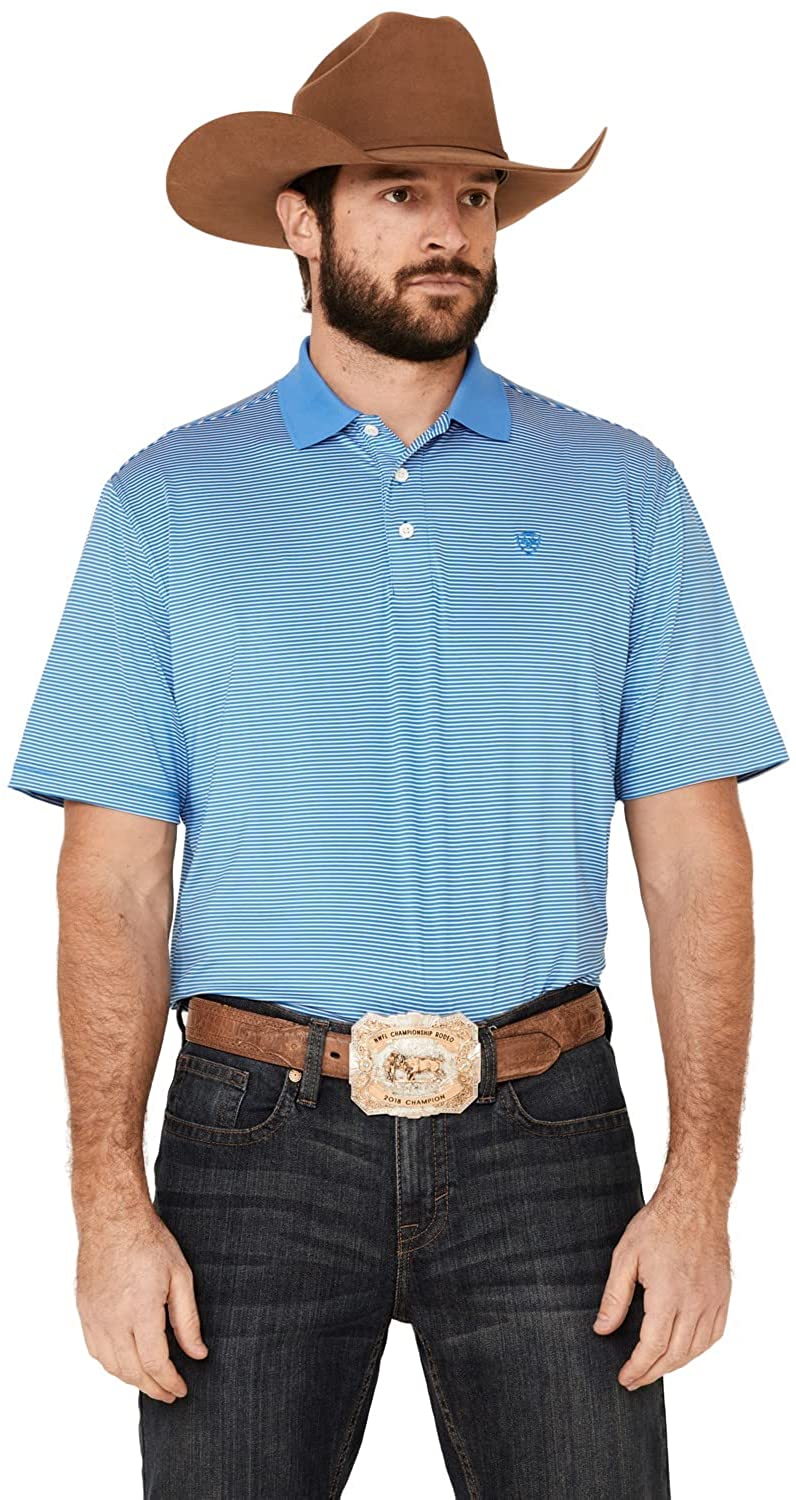 Ariat Men's Micro Stripe Short Sleeve Polo Shirt