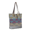 Myra Bag Multicolored Waves Hair-On Canvas Tote Bag