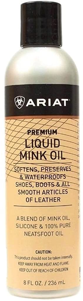 Ariat Premium Liquid Mink Oil (Plastic Bottle, 8 Ounce)