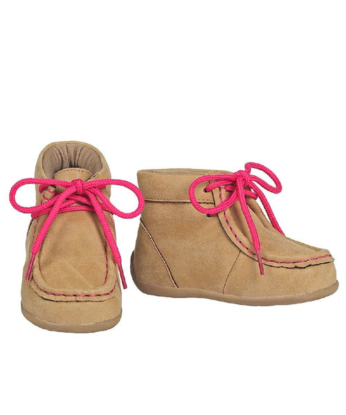 Twister Girls Little Kids Reagan Casual Shoe, Tan/Pink