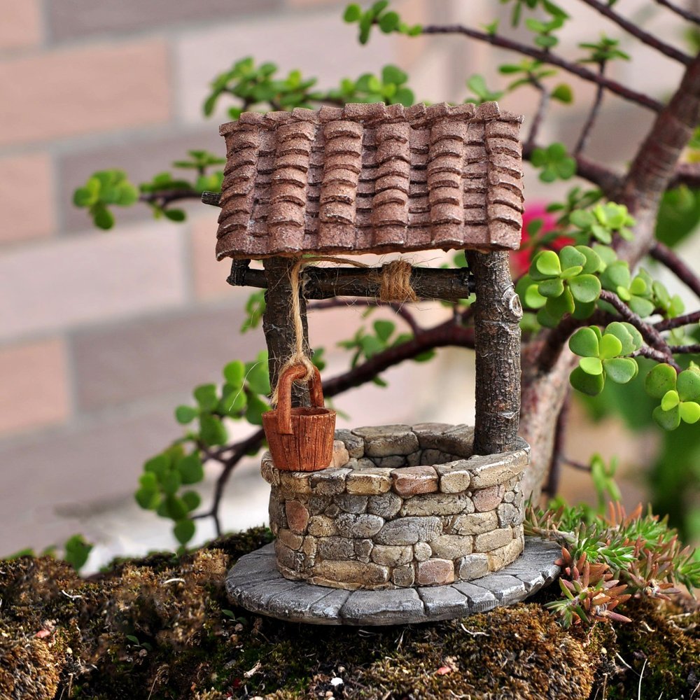Top Collection Miniature Fairy Garden Structural Figurines-Bridges, Signs, Wells
