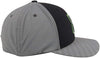 Hooey Mens Solo III 6-Panel Flexfit Embroidered Logo Baseball Hat, Black/Grey