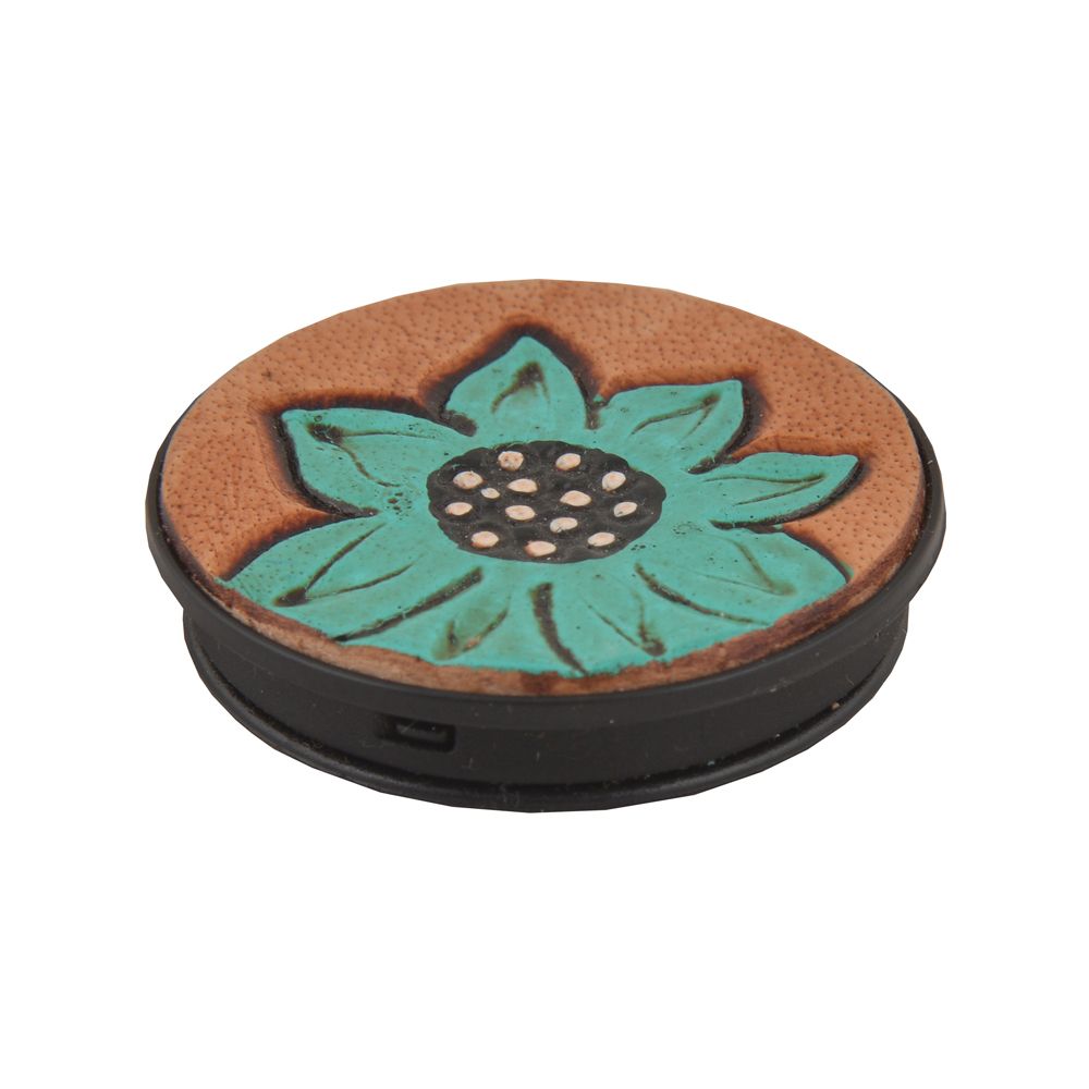 Myra Bag Lush Blue Floral Leather Phone Holder Stand