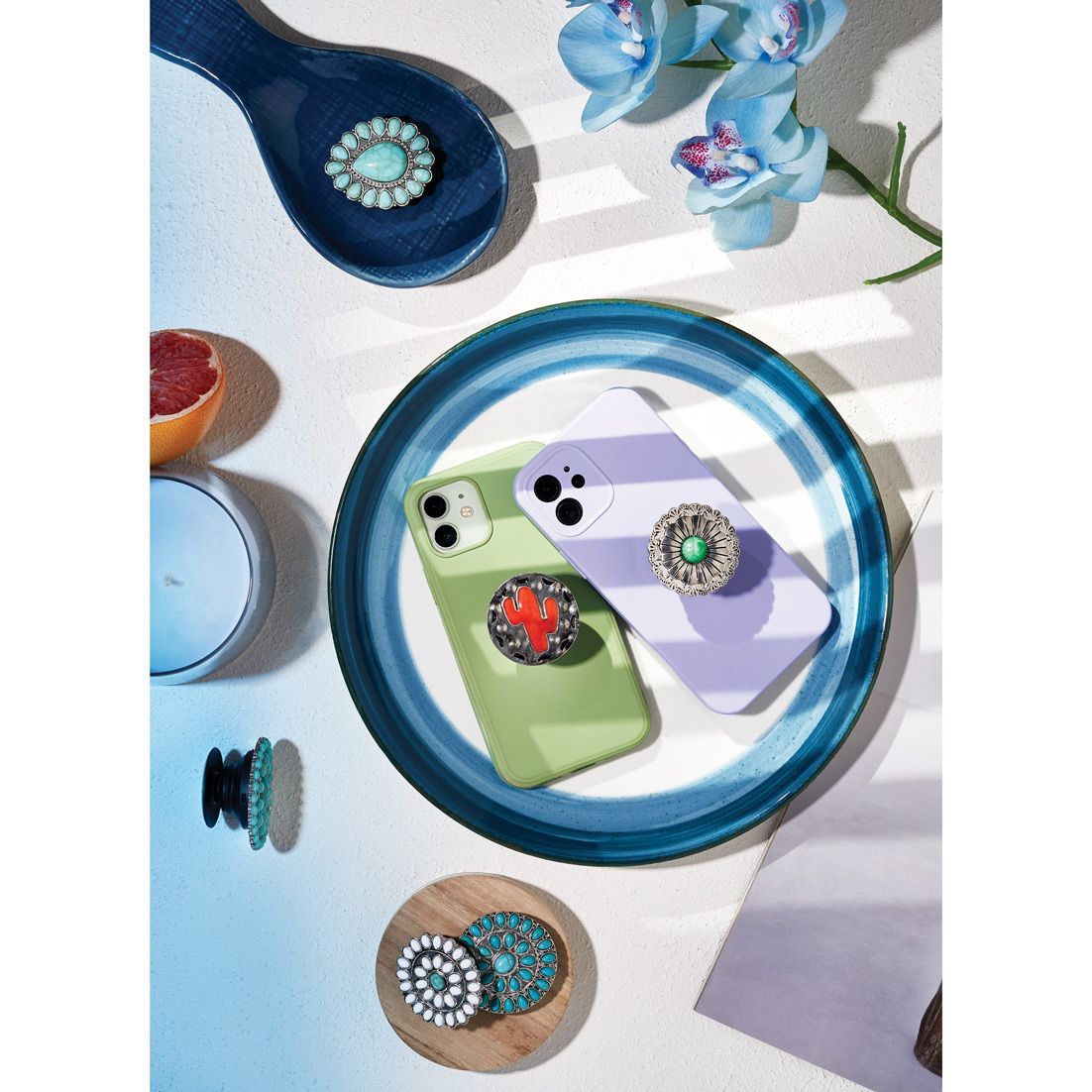 Myra Bag Vault Turquoise Pop Socket Phone Holder Stand