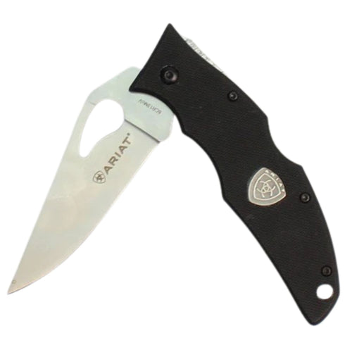 Ariat 3" Plain Edge Blade Anti-Slip Folding Knife