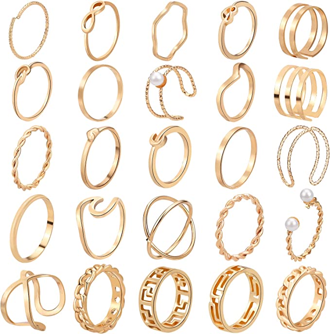 Generic Assorted Gold Rings- Variety of Sizes