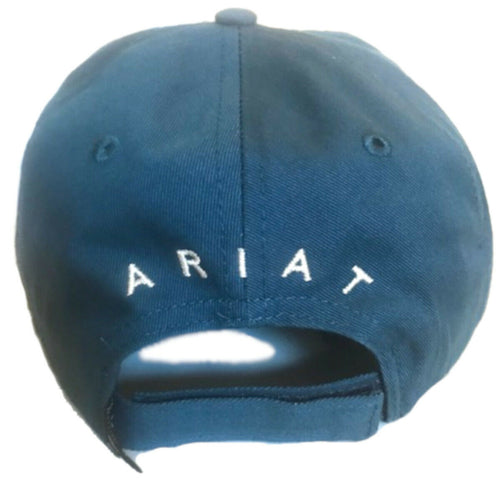 Ariat Womens Lace Shield Patch Adjustable Baseball Cap Hat, (Blue, One Size)