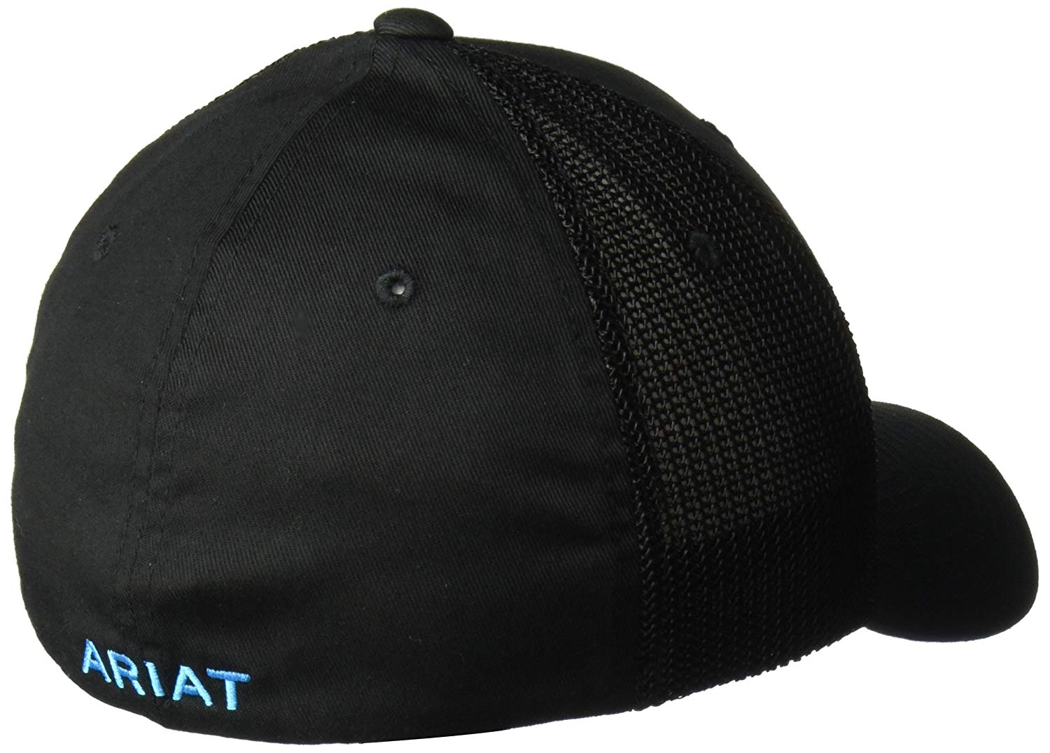 Ariat Mens Black and Blue FlexFit Band Half Mesh Hat
