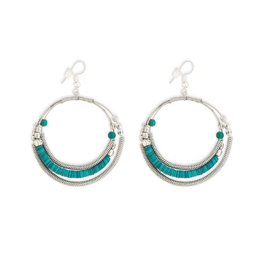 Myra Bag Splash O Color Beaded Hoop Earrings