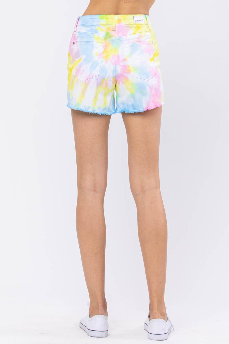 Judy Blue Womens Sally Swirl Tie Dye Shorts