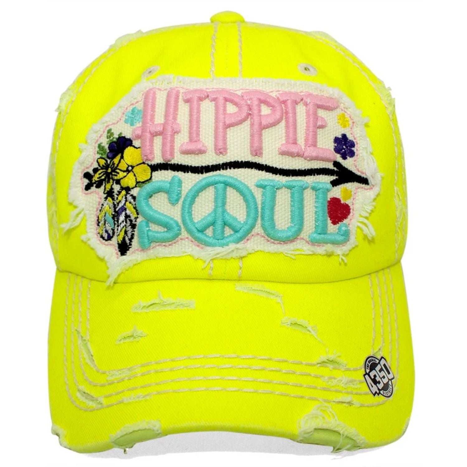 4350 District Womens Baseball Cap Washed Distressed Vintage Adjustable Hat