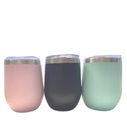 Carson Home Accents Stainless Steel 12 Ounce Wine Cooler with Splash Proof Lid