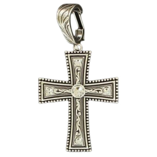 M&F Western Charm Cross Clip on Pendant