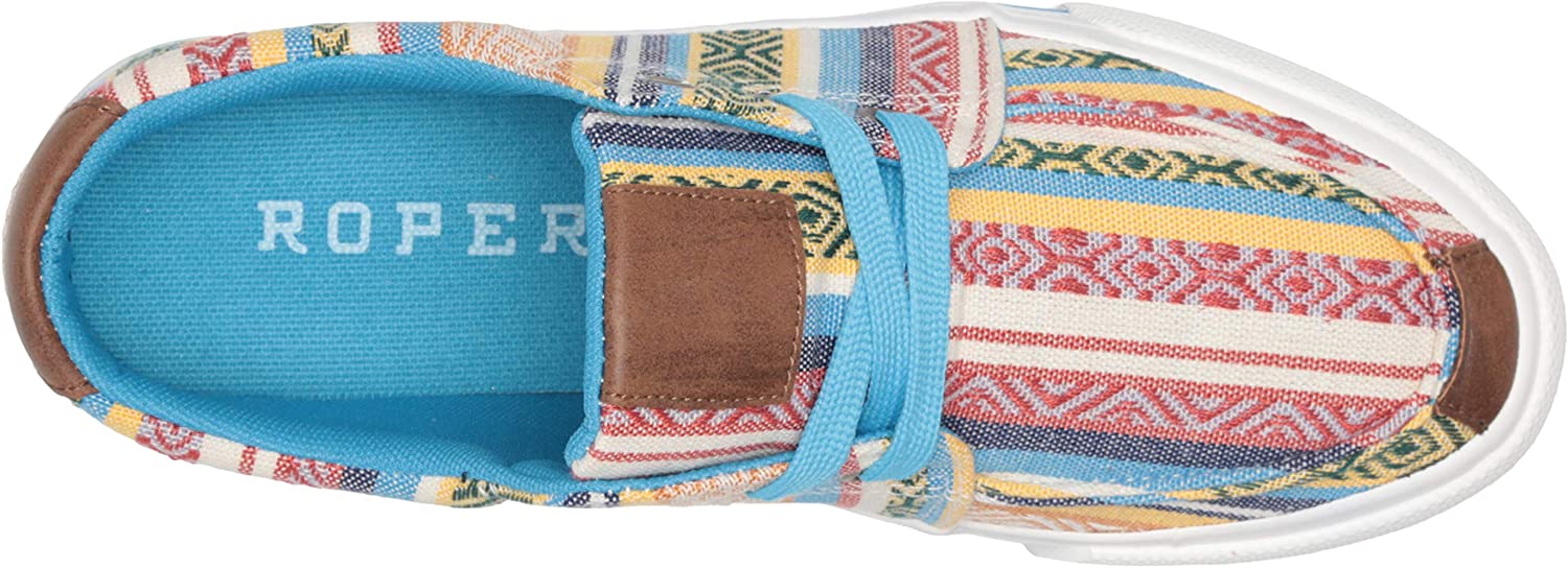 Roper Womens Angel Fire Fashion Vulcanized Serape Canvas Sneaker