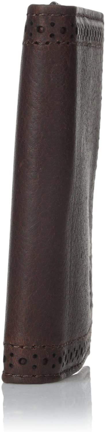 Ariat Mens Boot Vent Leather Bi-fold Flip-case Wallet (Copper Brown)