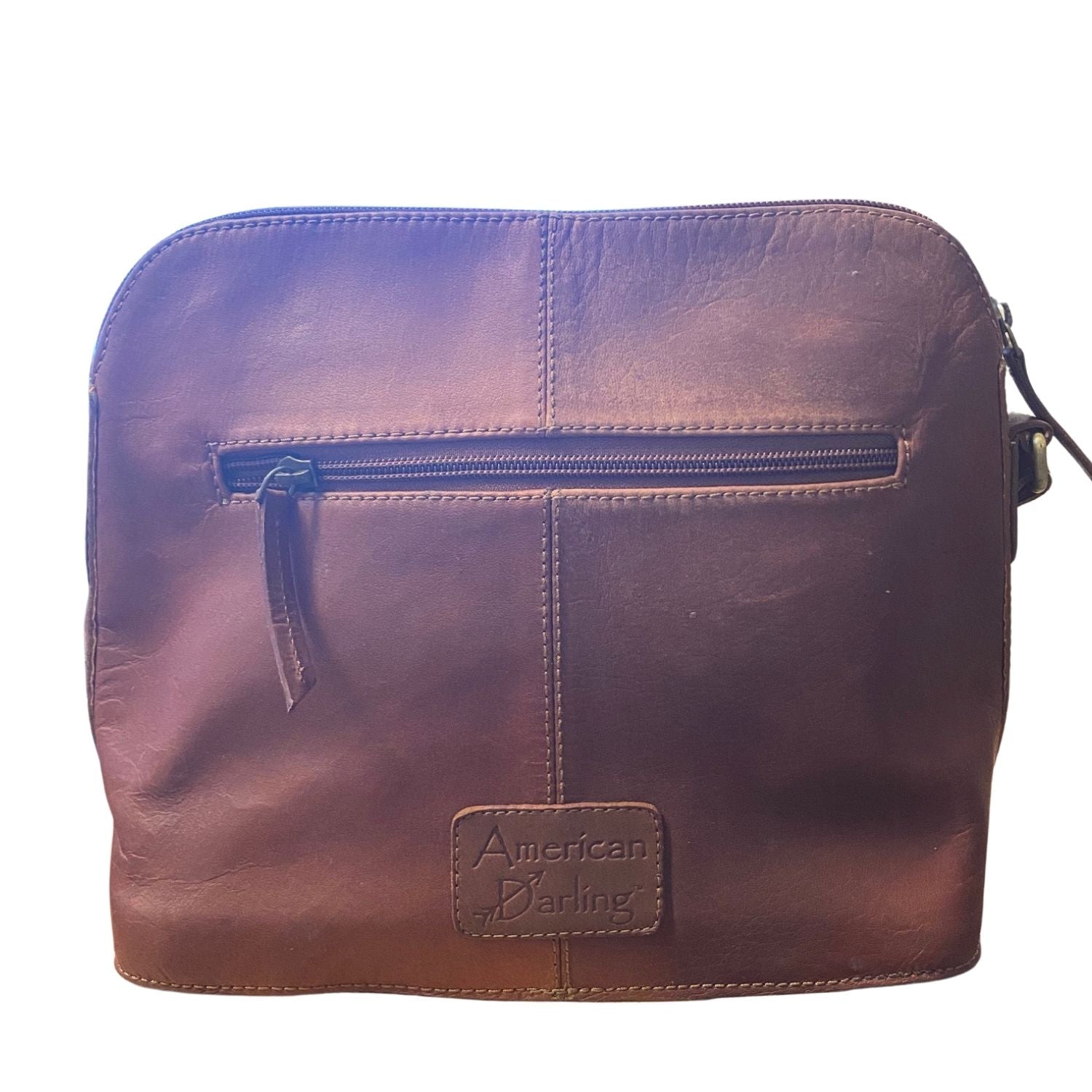 American Darling Womens Tooled Leather Hair-on Concealed Carry Purse