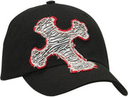 Blazin Roxx Womens Cross Overlay Crystal Adjustable Hat (Black, One Size)