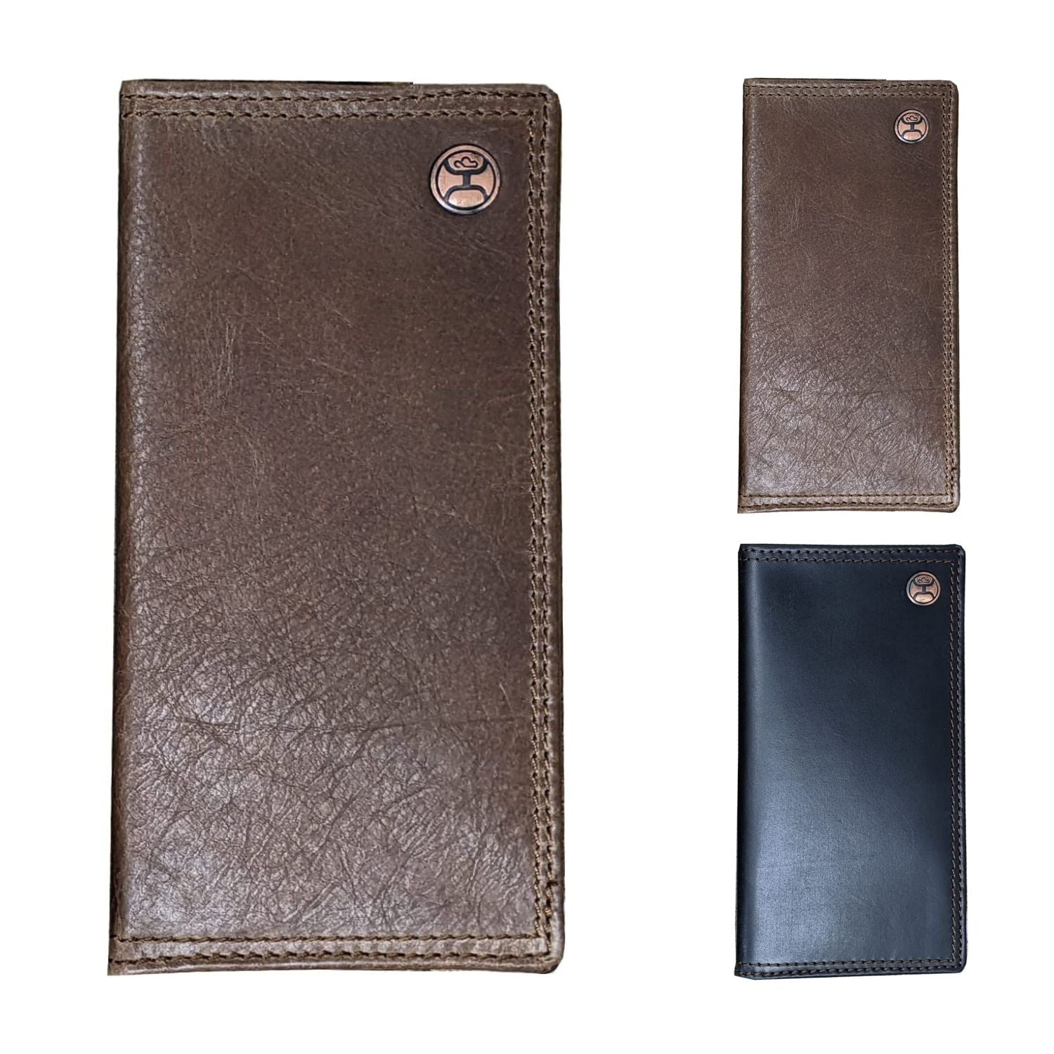 Hooey Classic Mens Rodeo Wallet Checkbook Cover With Rivot Logo
