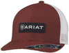 Ariat Mens Logo Patch Mesh Back Snapback Baseball Cap Hat (Red, One Size)