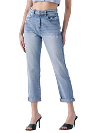 Cello Jeans womens High Rise Straight Fit Denim Jeans