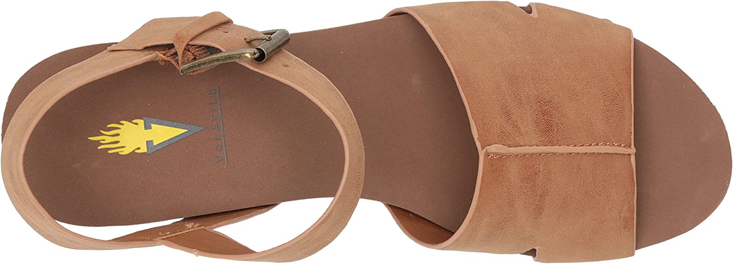 Volatile Womens Nekoma Ankle Strap Wedge Sandals