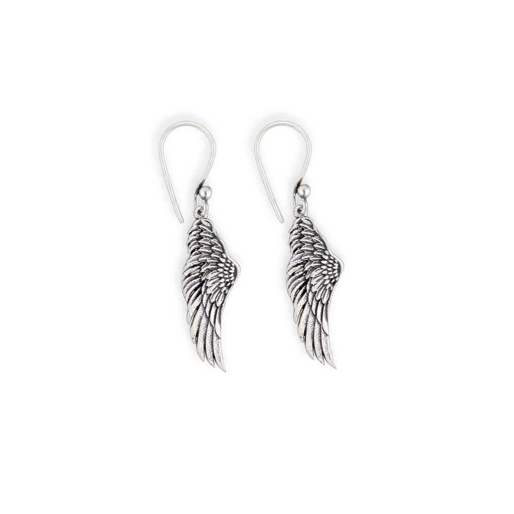 Myra Bag Ving Silver Angel Wings Earrings