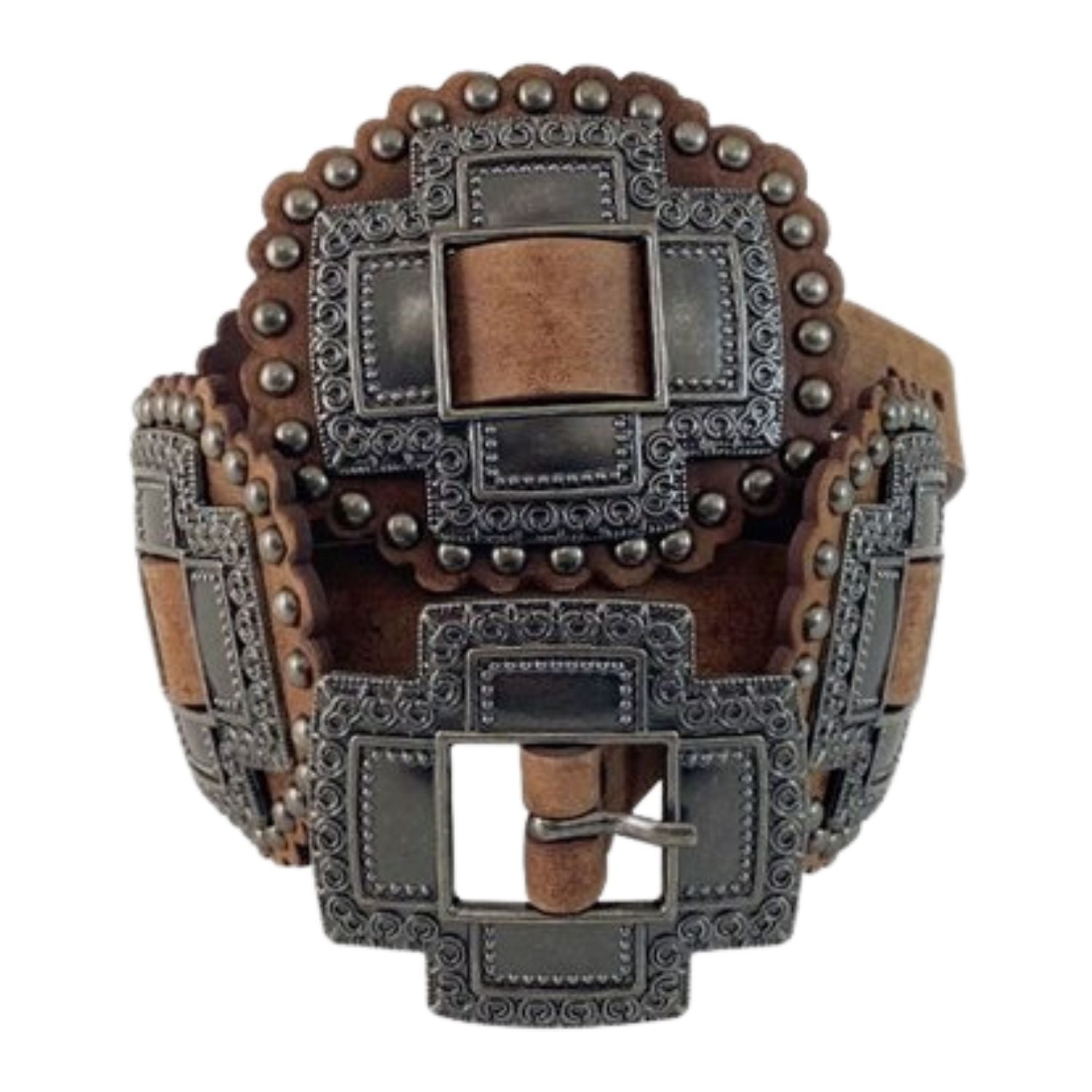 Roper Women's Large Cross Concho Western Style Leather Belt