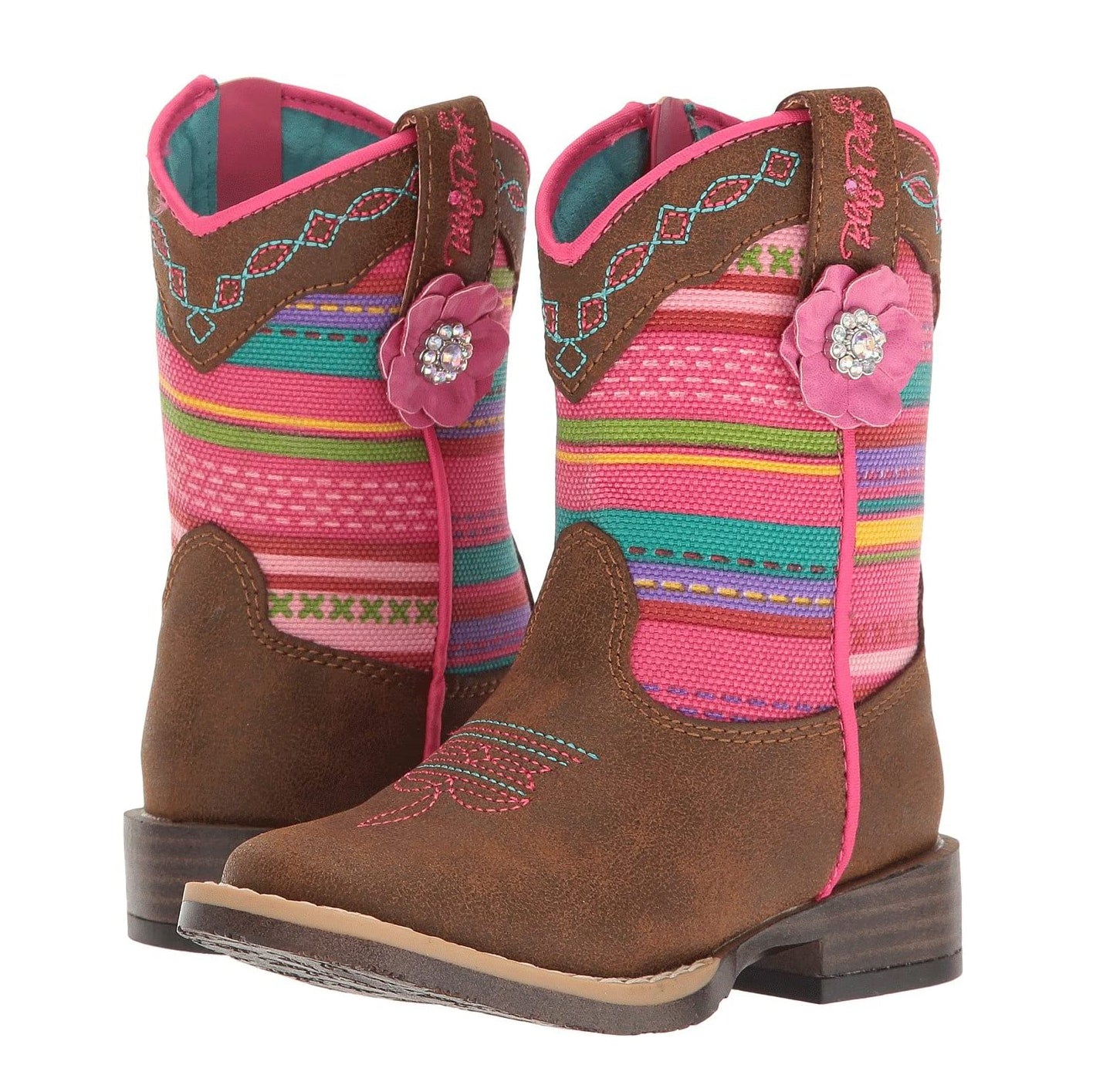 Twister Camilla Toddler Girls Western Cowgirl Square Toe Boots