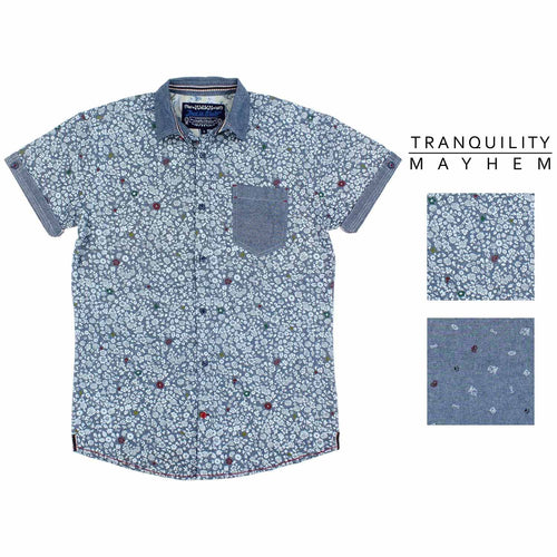 Tranquility & Mayhem Best In Show Men's Short Sleeve Button Down Shirt