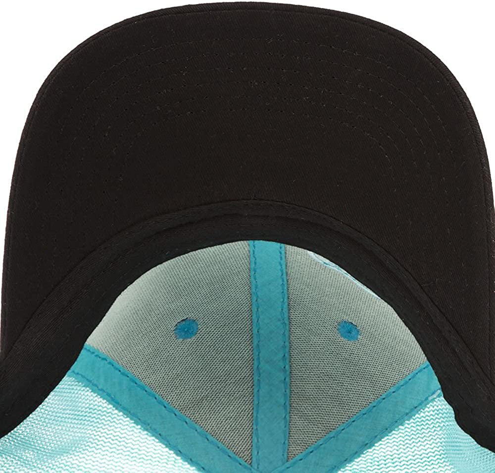Twisted X Mens Adjustable Snapback Mesh Cap Hat (Black/Turquoise, One Size)