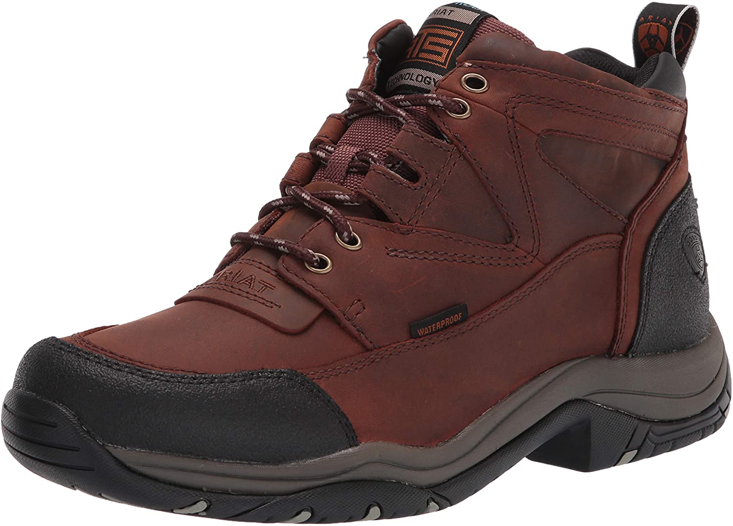 Ariat Mens Terrain Leather Waterproof Outdoor Hiking Boots