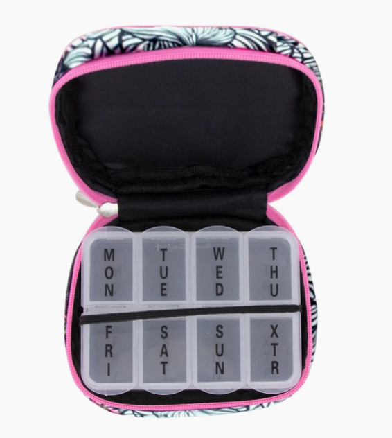 Wellness Keeper Zippered Pill & Vitamin Case Open Stock
