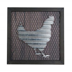 Sunbelt Gifts Rustic Rooster Themed Kitchen Wood Wall Décor
