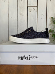Gypsy Jazz Womens Val Leopard Print No Lace Fashion Sneaker