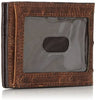 Nocona Belt Co Mens Double Bifold Money Clip Bottle Opener Wallet, Ostrich Brown