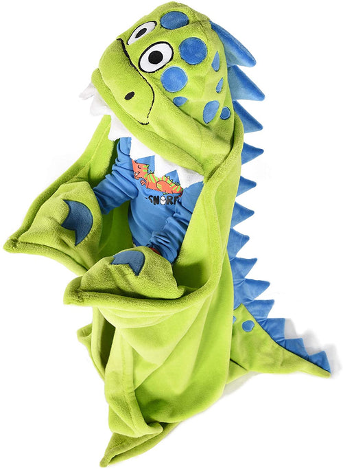 Lazy One Kid's Dinosaur Hooded Critter Blanket