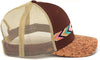 Ariat Womens Brown and Tan Aztec Cork Cap with Snapback Closure