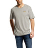 Ariat Mens Rebar Cotton Strong Short Sleeve Logo T-Shirt