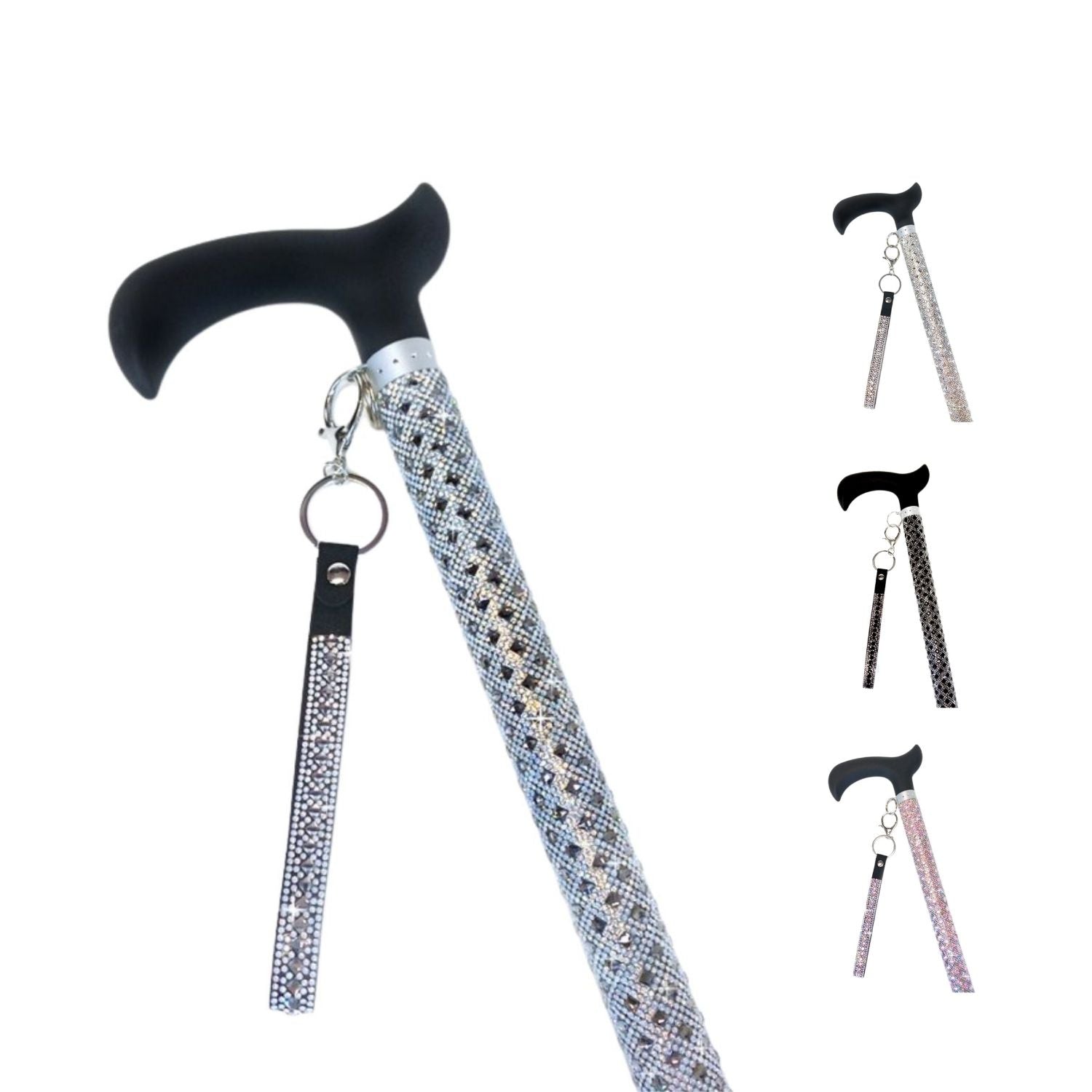 Jacqueline Kent Royal Ice Cane Adjustable Aluminum Crystal Cane