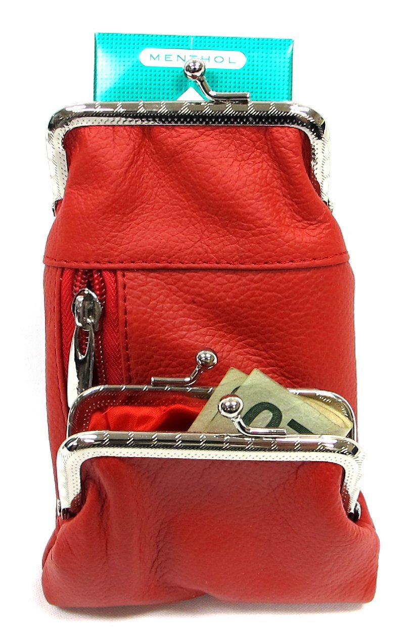 Roma Leathers Genuine Leather Cigarette and Lighter Case with Twist Clasp