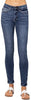 Judy Blue Womens Handsand Classic Mid Rise Skinny Jeans