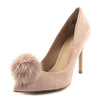 CHARLES BY CHARLES DAVID Womens Pixie Suede, Blush-Sf Suede-Fur, Size 8.0