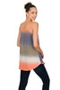 Zenana Womens Ombre Tie-Dye Printed Reversible Spaghetti Cami Tank Top