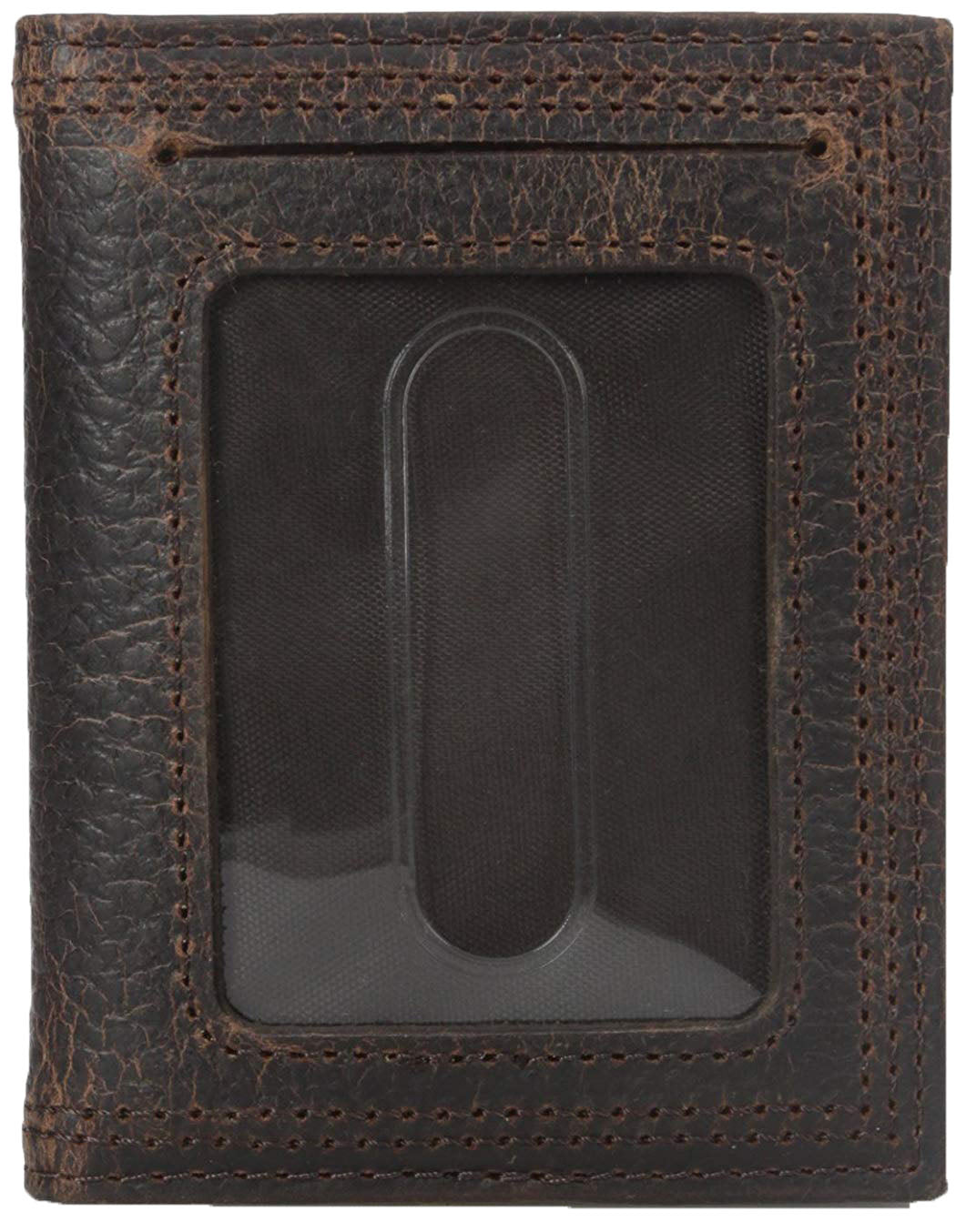 Ariat Performance Work Front Pocket Bifold Money Clip Wallet (Brown Rowdy)