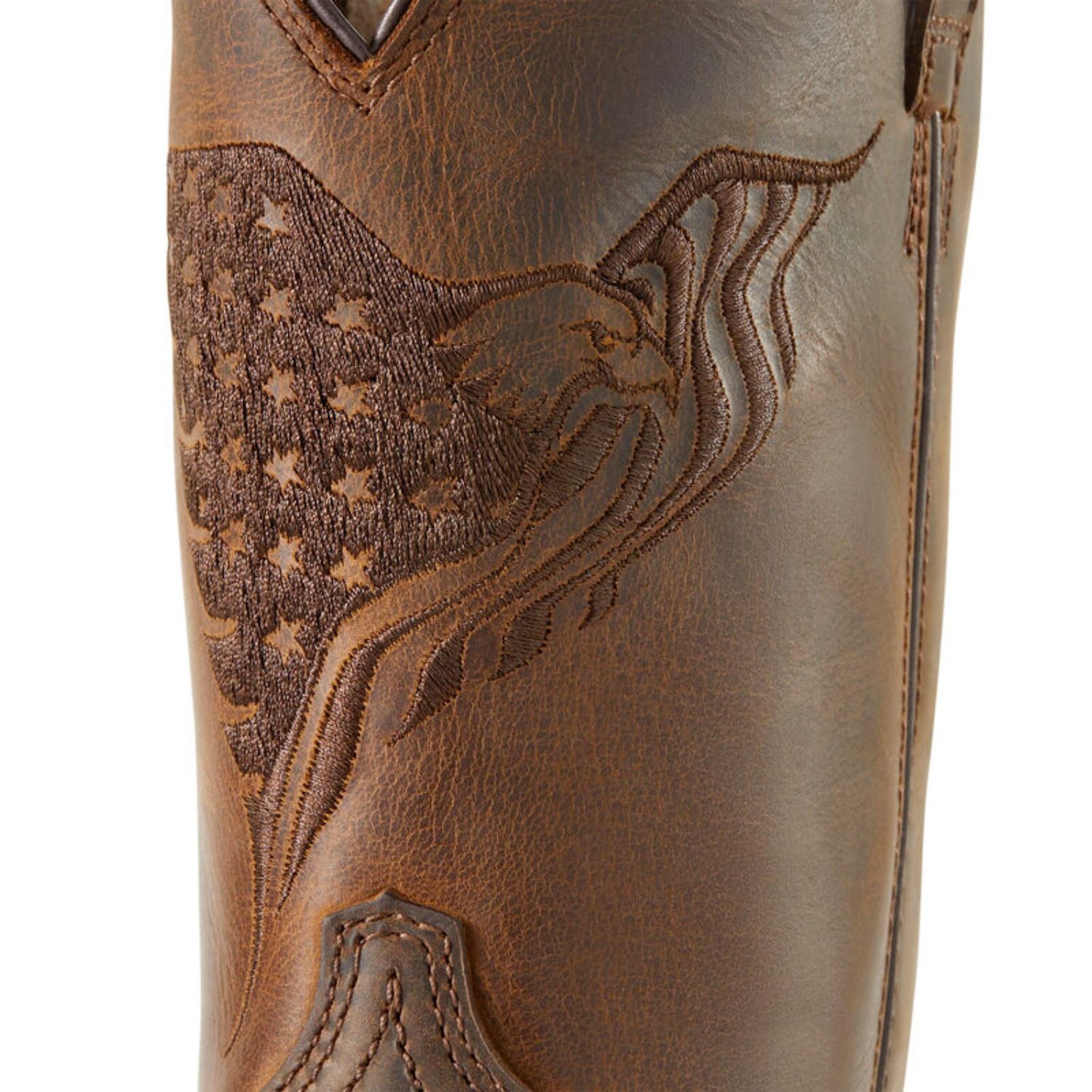 ARIAT Mens Hybrid Fly High Leather Embroidered Eagle Flag Design Western Boot