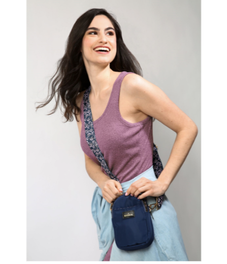Kedzie Crosstown Crossbody Zipper Bag with Adjustable Strap