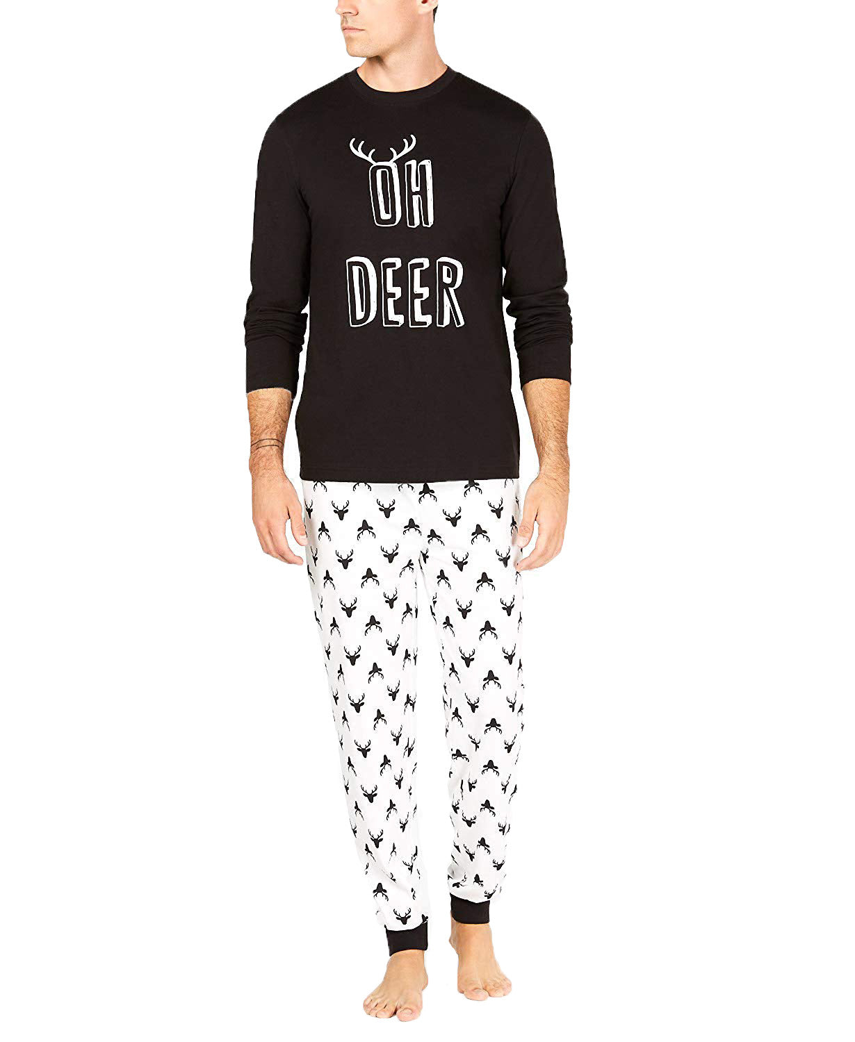 Family PJs Men's Matching 2 Pcs Pajama Long Sleeve Set