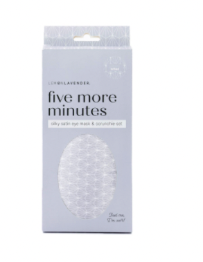 Lemon Lavender Five More Minutes Silky Eye Mask and Scrunchie Set