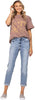 Judy Blue Womens Mid Rise Bleach Wash Boyfriend Fit Denim Jeans