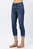 Judy Blue Womens High Waist Cropped Slim Fit Denim Jeans